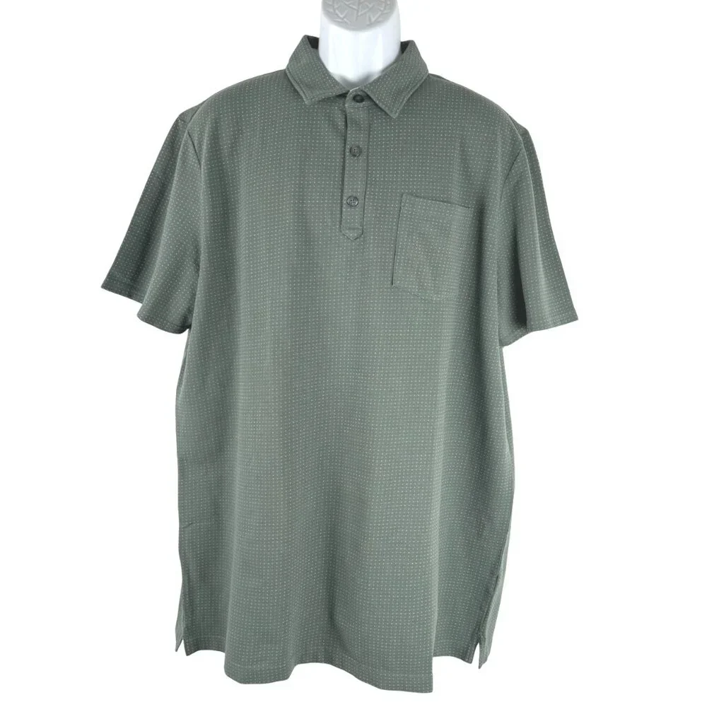 Banana Republic Performance Pique Polo Shirt Mens 2XLT Green NWT TP-3534